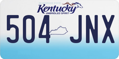 KY license plate 504JNX