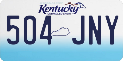 KY license plate 504JNY