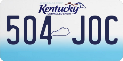 KY license plate 504JOC
