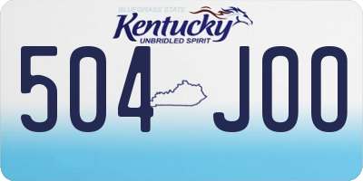 KY license plate 504JOO