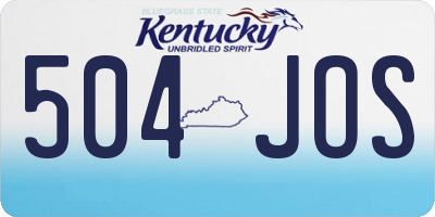 KY license plate 504JOS