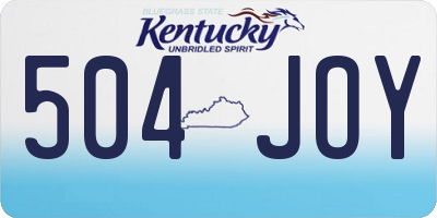 KY license plate 504JOY
