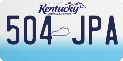 KY license plate 504JPA