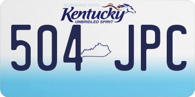 KY license plate 504JPC
