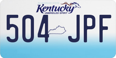 KY license plate 504JPF