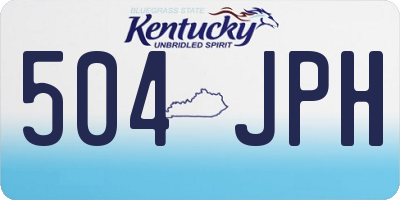 KY license plate 504JPH