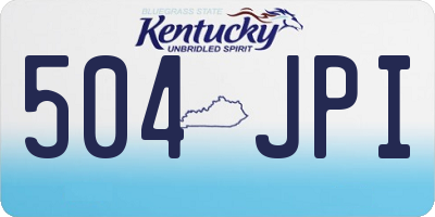 KY license plate 504JPI