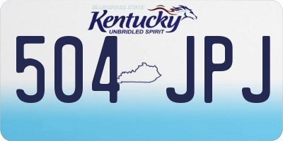 KY license plate 504JPJ