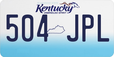 KY license plate 504JPL