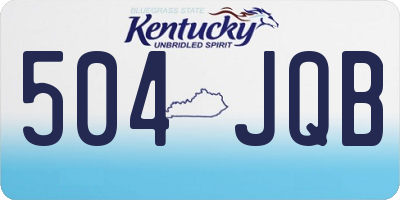 KY license plate 504JQB