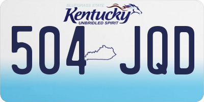 KY license plate 504JQD