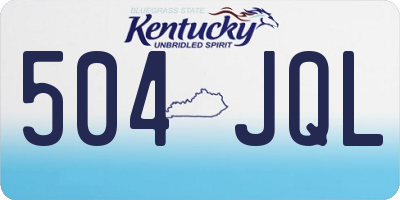 KY license plate 504JQL
