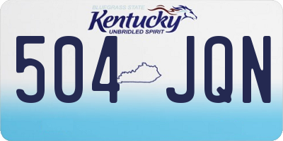 KY license plate 504JQN