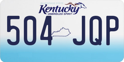 KY license plate 504JQP