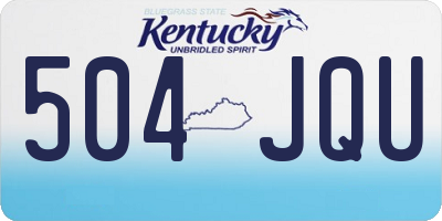 KY license plate 504JQU
