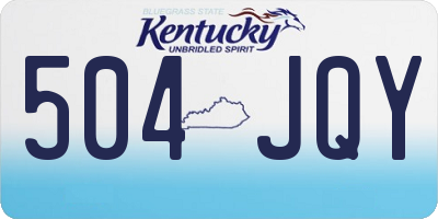 KY license plate 504JQY