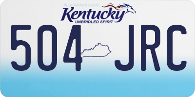 KY license plate 504JRC