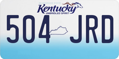 KY license plate 504JRD