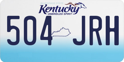 KY license plate 504JRH