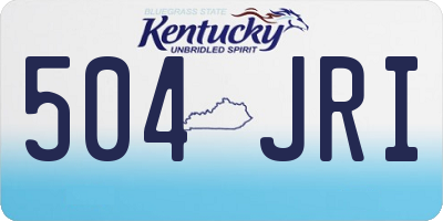 KY license plate 504JRI