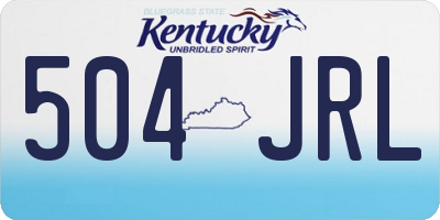 KY license plate 504JRL