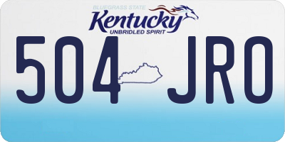 KY license plate 504JRO