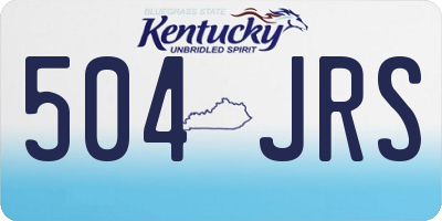 KY license plate 504JRS