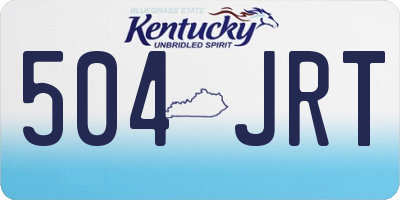 KY license plate 504JRT