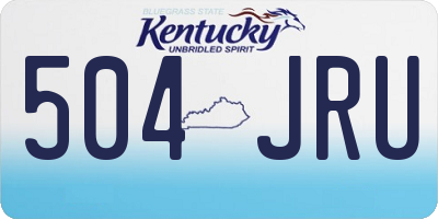 KY license plate 504JRU