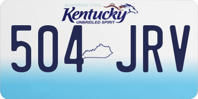 KY license plate 504JRV