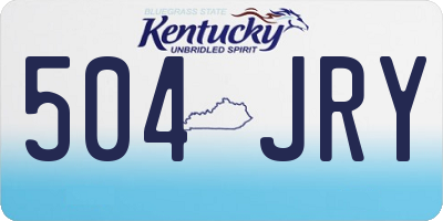 KY license plate 504JRY