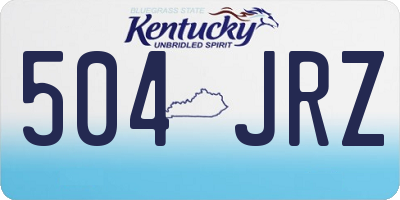 KY license plate 504JRZ