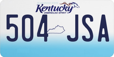 KY license plate 504JSA