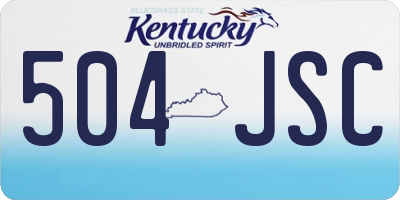 KY license plate 504JSC