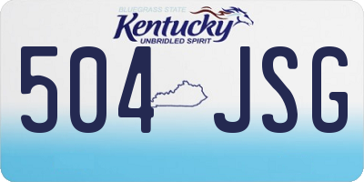 KY license plate 504JSG
