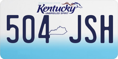 KY license plate 504JSH
