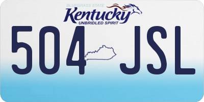 KY license plate 504JSL