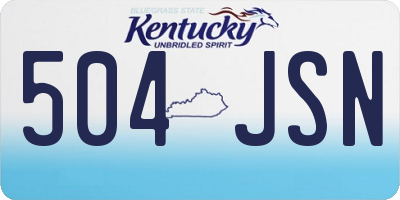 KY license plate 504JSN
