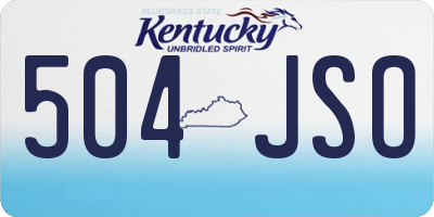 KY license plate 504JSO