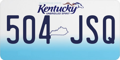 KY license plate 504JSQ