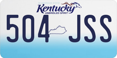 KY license plate 504JSS