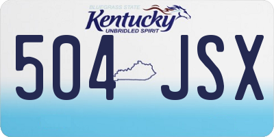 KY license plate 504JSX