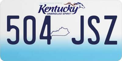 KY license plate 504JSZ
