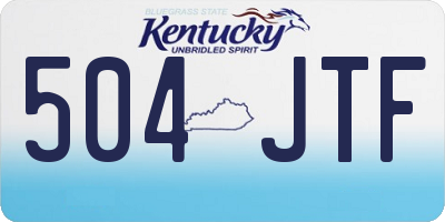 KY license plate 504JTF