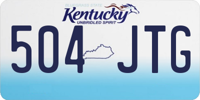 KY license plate 504JTG