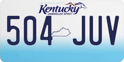 KY license plate 504JUV
