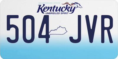 KY license plate 504JVR