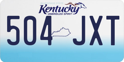 KY license plate 504JXT