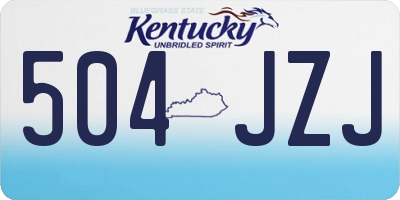 KY license plate 504JZJ