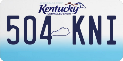 KY license plate 504KNI